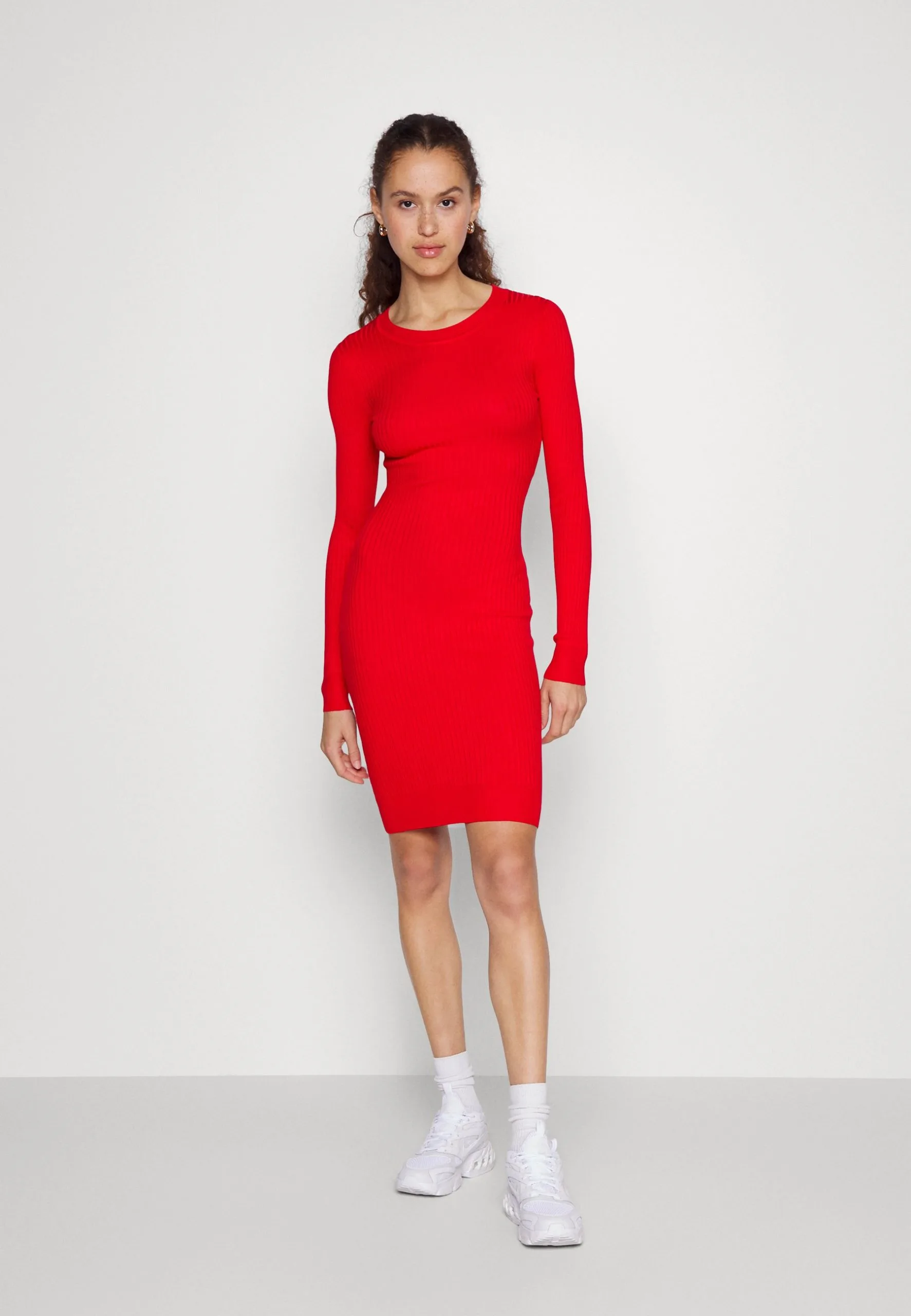 Even&Odd Crew Ausschnitt Ripp Basic Bodycon Mini Strickkleid - Robe Fourreau - Berry 4 Even&Odd Crew Ausschnitt Ripp Basic Bodycon Mini Strickkleid - Robe Fourreau - Berry – Image 2