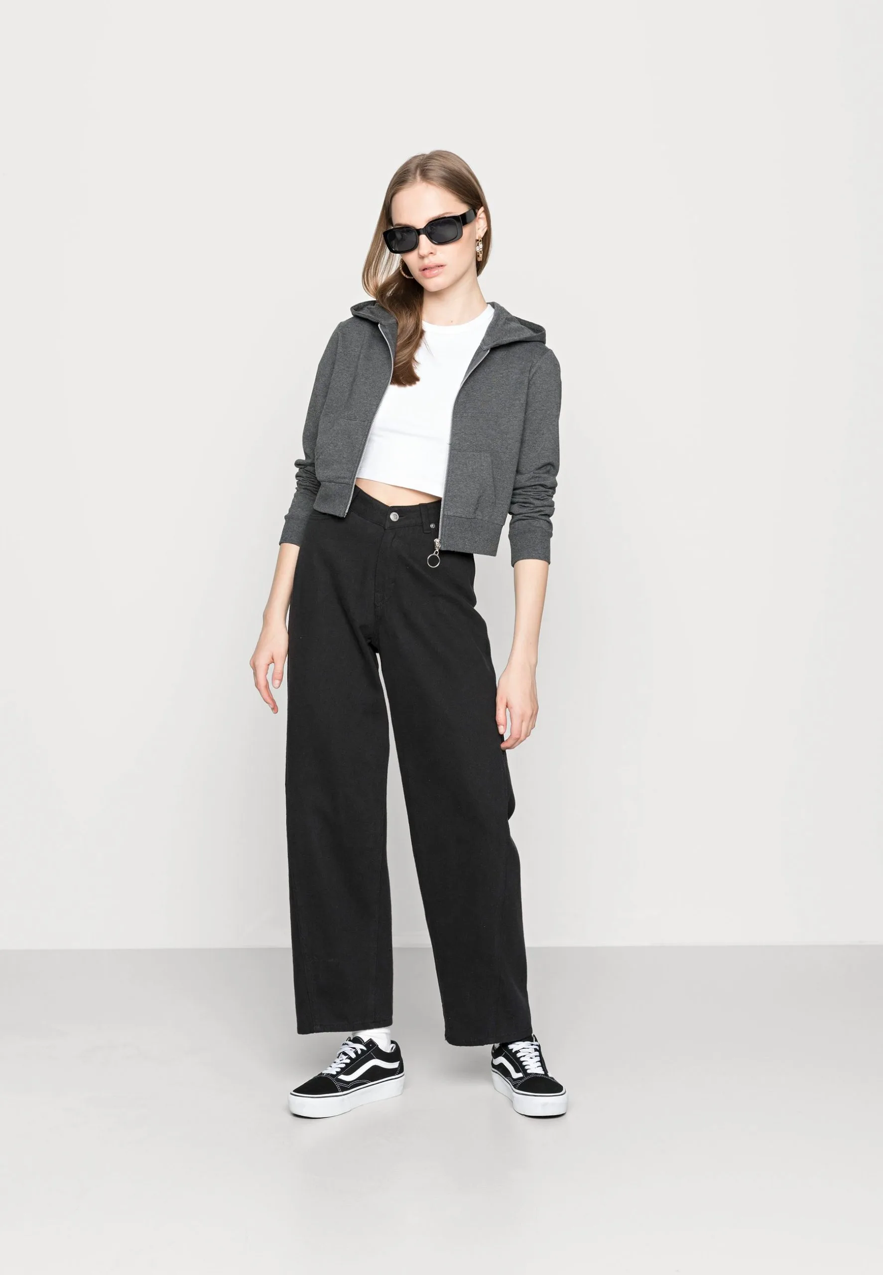 Even&Odd Sweat Zippé - Mottled Dark Grey 4 Even&Odd Sweat Zippé - Mottled Dark Grey – Image 2