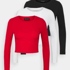3 Pack - T-Shirt À Manches Longues - Black/White/Red -Even&Odd Soldes f6f55cd6935947c4bcdff19fd93095d6 scaled